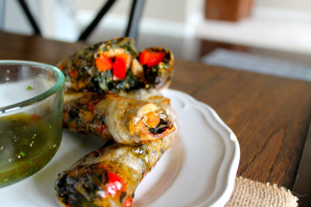 Vegan Spinach Florentine Rice Paper&nbsp;Wraps.