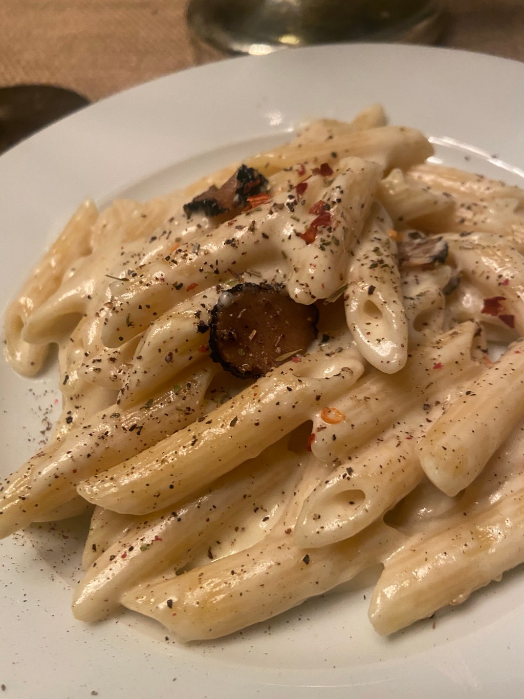 Vegan Black Truffle Alfredo Pasta