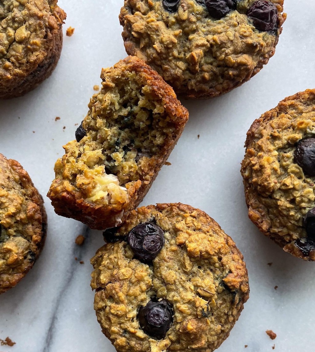 Gluten Free Blueberry Banana Oatmeal&nbsp;Muffins