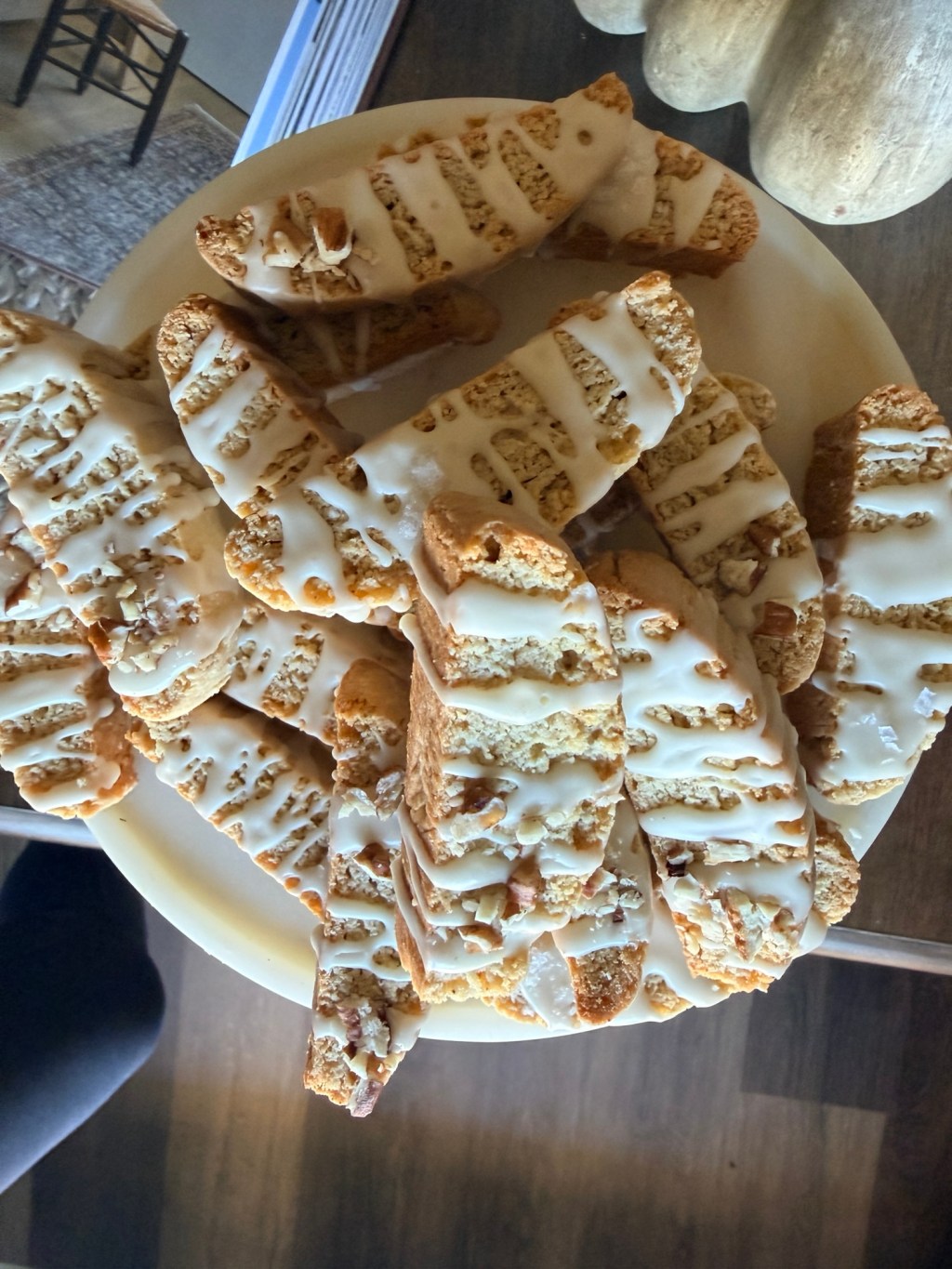 A Little Fall Sweetness: Pumpkin Spice Biscotti with Sea Salt Maple Glaze and Pecans